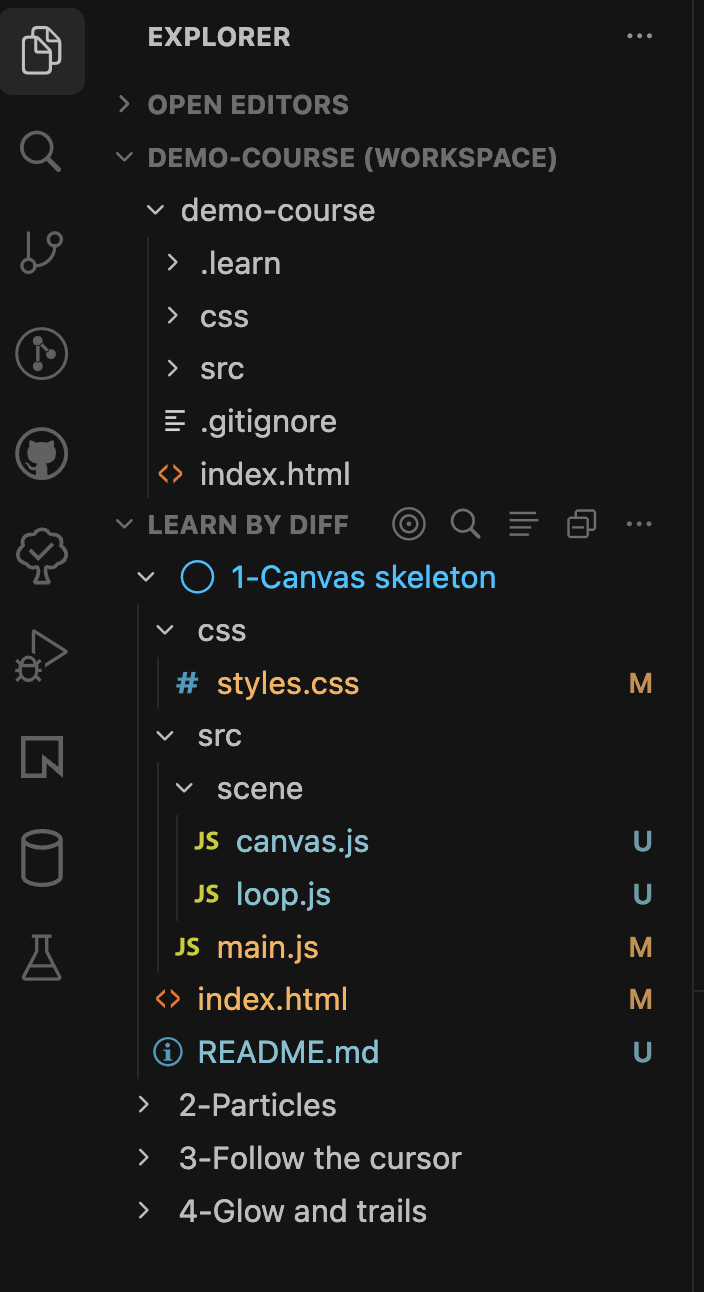 demo course screenshot